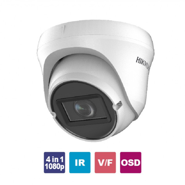 HIKVISION DS-2CE79D0T-VFIT3F(C) 2.7-13.5Κάμερα Dome (τύπου turret) 4in1 1080p, με επιλεγόμενη έξοδο