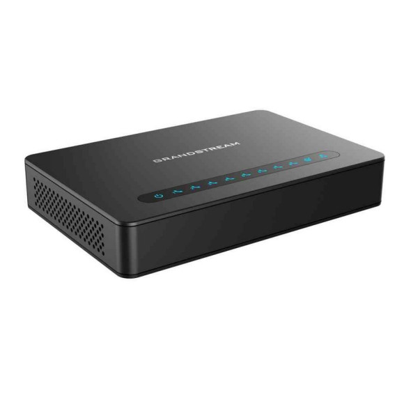 Grandstream HT-818  the HT818 is a powerful 8-port VoIP gateway with 8 FXS ports and an integrated Gigabit NAT router. 