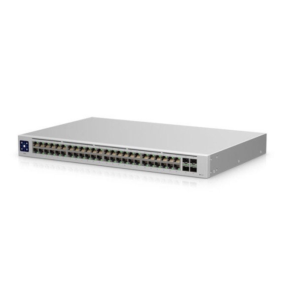 Ubiquiti USW-48  UniFi Gigabit Layer2 switch with 48 Gbit Eth ports and 2 SFP ports.