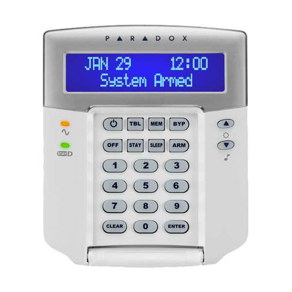 K32LCD   πληκτρολόγιο Paradox LCD 32  ζωνών με Ελληνικούς χαρακτήρες