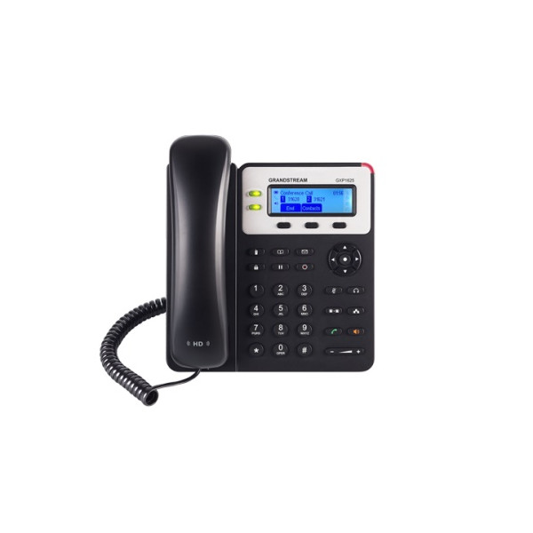 Grandstream GXP1625 IP Phone Διαθέτει οθόνη LCD 132x48 pixels και δύο θύρες 10/100 Mbps με ενσωματωμένο PoE.