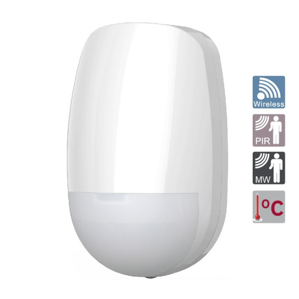 HIKVISION DS-PDD12P-EG2-WE ασύρματος ανιχνευτής κίνησης διπλής τεχνολογίας (PIR + MW 24 GHz),