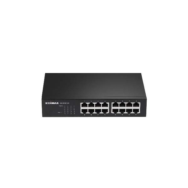 EDIMAX GS-1016_V2 SWITCH 16 PORTS 10/100/1000MBPS GIGABIT RACKMOUNT SWITCH, 2YW.