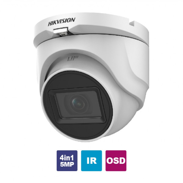 HIKVISION DS-2CE76H0T-ITMF2.8C Κάμερα Dome (τύπου turret), 4in1 5MP
