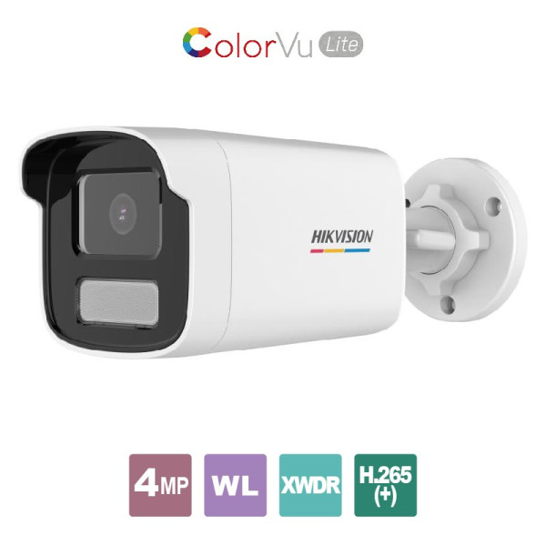 Δικτυακή κάμερα Bullet 4MP ColorVu Lite, 1/3” HIKVISION DS-2CD1T47G0-L(C) 4.0