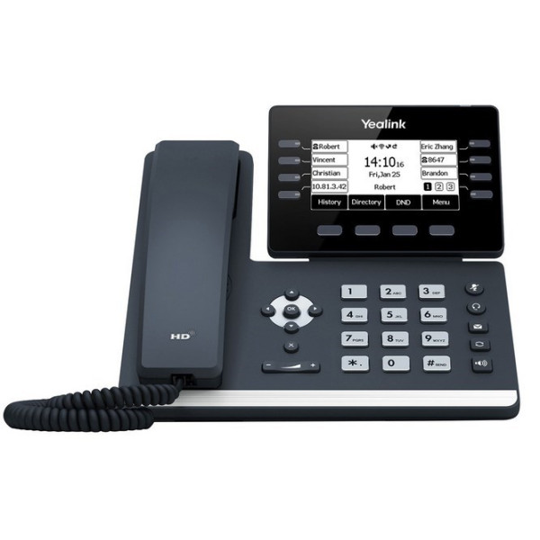 Yealink SIP-T53W επαγγελματικό IP phone υψηλής κατηγορίας, που υποστηρίζει έως δώδεκα λογαριασμούς VoIP