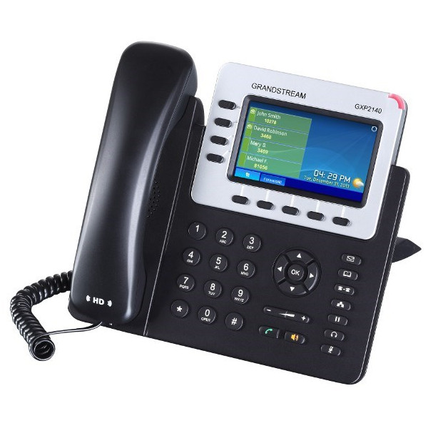 Grandstream GXP-2140 επαγγελματικό IP phone, που υποστηρίζει έως τέσσερις λογαριασμούς SIP και HD audio