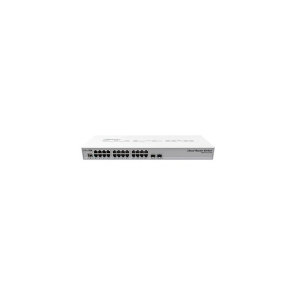 Mikrotik CRS326-24G-2S+RM  24 Gigabit port switch with 2 x SFP+ cages in 1U rackmount case, Dual boot