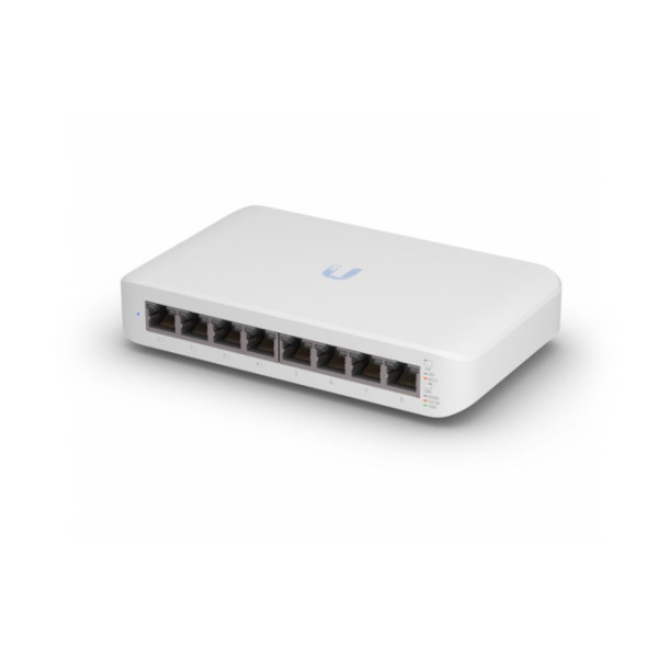 Ubiquiti USW-Lite-8-PoE Switch Lite 8 PoE Fully managed Layer 2 switch with (8) Gigabit Ethernet ports in a compact form factor