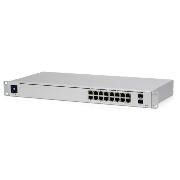 Ubiquiti USW-16-POE  is a fully managed Layer 2 switch with (16) Gigabit Ethernet ports and (2) Gigabit SFP ports.