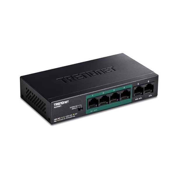 Trendnet TE-FP051  6-Port Unmanaged Fast Ethernet Long Range PoE+ Switch.