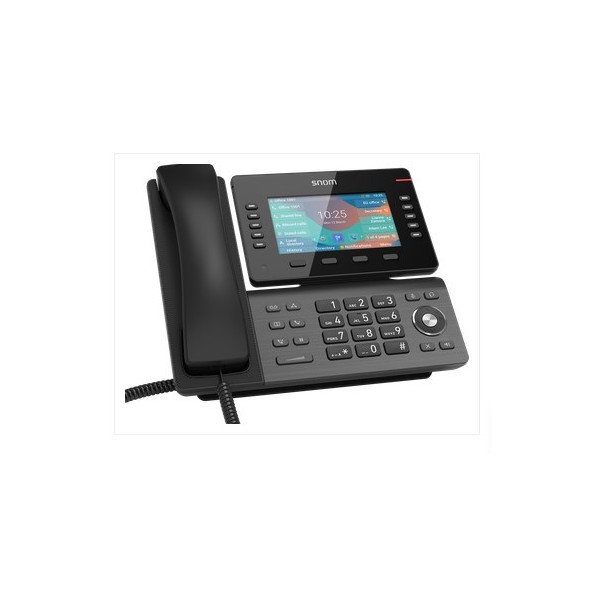 SNOM D865 Desktop IP Phone with 12 SIP Accounts, Large tiltable 5 inch IPS color display