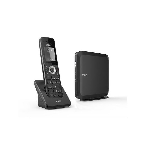 SNOM M215 SC είναι ένα επαγγελματικό DECT IP phone, που αποτελείται από το ασύρματο Handset M15 SC και την IP βάση M200 SC