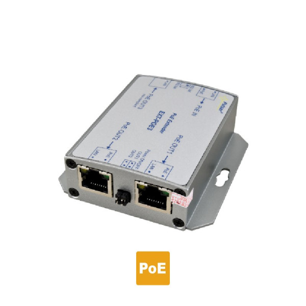 PULSAR EXT-POE2 Ethernet PoE Repeater, 1 εισόδου Ethernet PoE 10/100 και 2 εξόδων PoE 10/100 