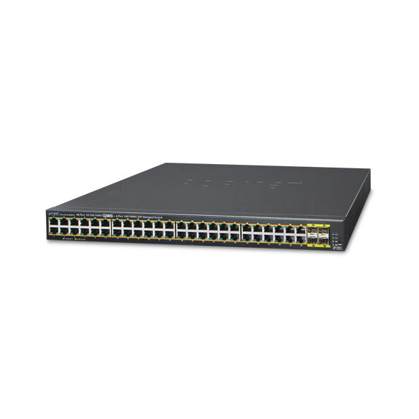 PLANET GS-4210-48P4S 48-Port 10/100/1000T 802.3at PoE + 4-Port 100/1000BASE-X SFP Managed Switch / 440W