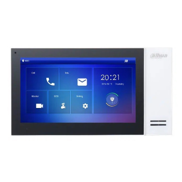 DH-VTH2421FW-P IP Indoor Monitor (Black)  7″ TFT Capacitive touch screen, 1024 x 600 · Embedded 8GB SD card 