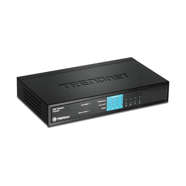 TRENDnet Trendnet TPE-S44 8-Port 10/100Mbps PoE Switch. (4 PoE and 4 standard 10/100Mbps ports) 