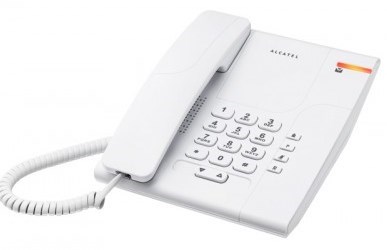 Alcatel TEMPORIS 180 Analog Corded Phone - White 