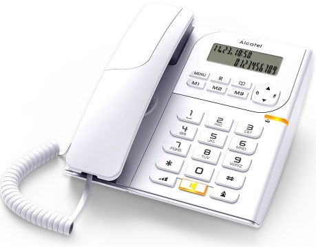 Alcatel T58 CE Analog Corded Phone - White 