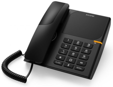 Alcatel T28 CE Analog Corded Phone - Black 